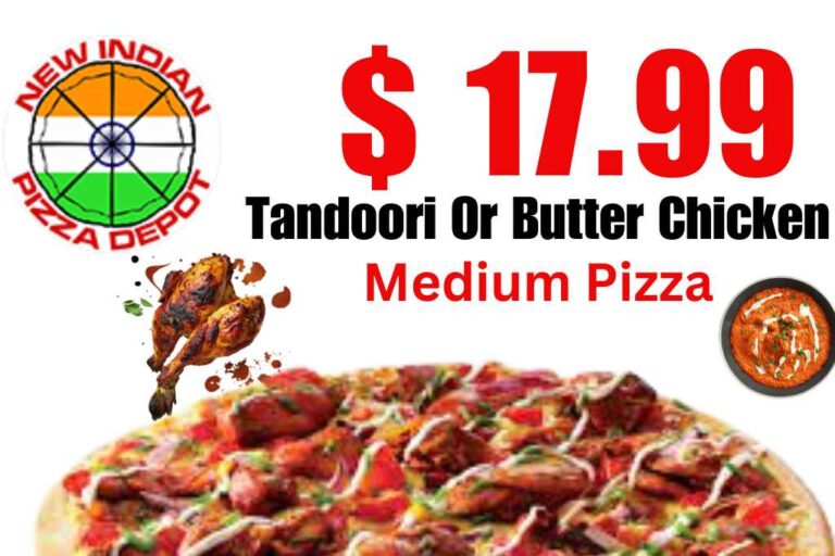Tandoor Chicken or Butter Chicken Pizza coupon 768x512